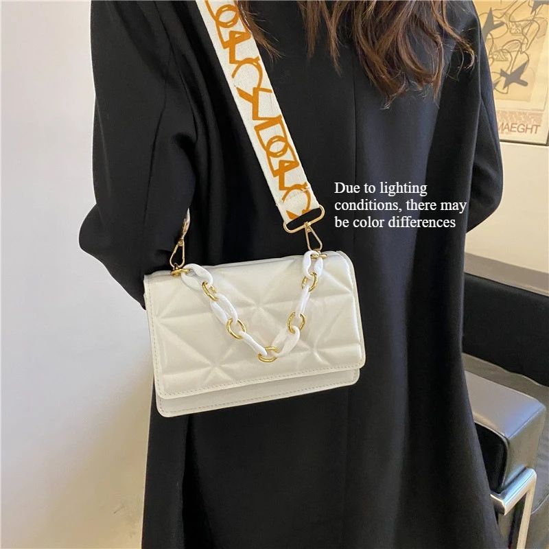 

Female Large Capacity Metal Chain Casual Crossobdy Clutch Fashion Women Shoulder Bag Handbags PU Leather Flap Bag