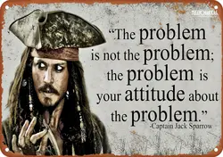 Captain Jack Sparrow Quote Poster Vintage Tin Sign Wall Decor For Wall Art Pub Bar Decor Coffee Cup Signs Size 8 X 12 Inch
