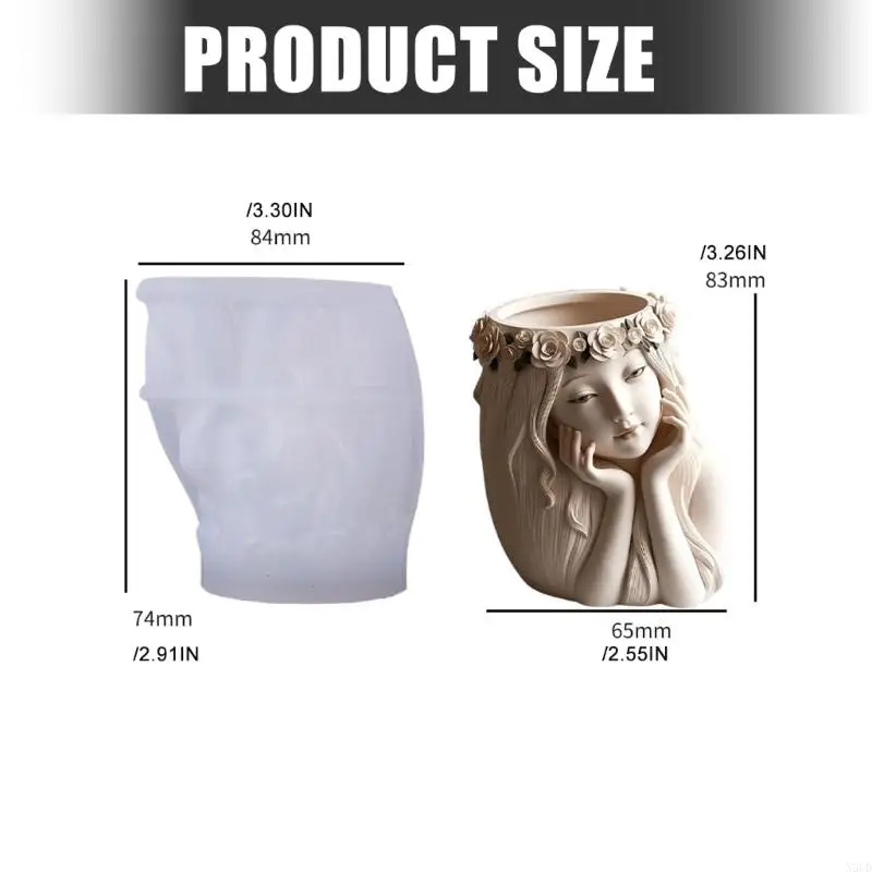 

Легко снимающиеся силиконовые формы для девочек, формы для цветов, подходящие для создания уникальных поделок из цементной смолы