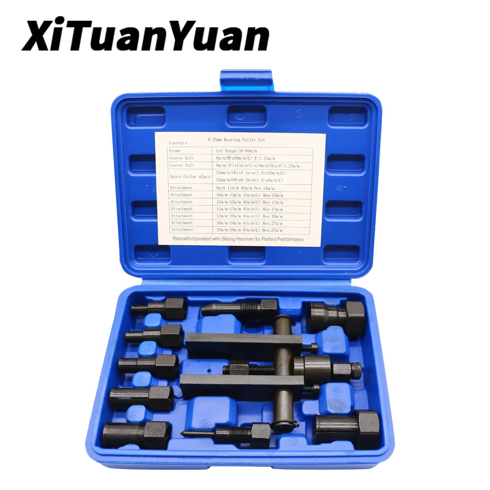 

10pcs Practical Bearing Puller Motorcycle Bearing Removal Tool Puller with Box Motorcycle Internal Bearing Puller Kits