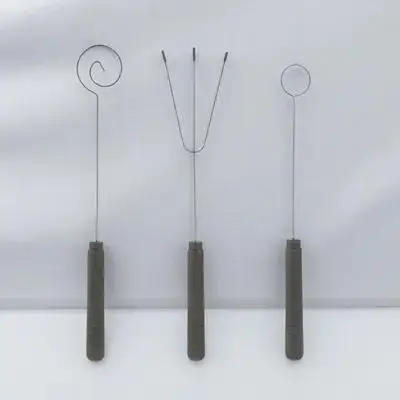 

3Pcs Stainless Steel Chocolate Fork Picks Ergonomic Handle DIY Cake Fondue Candy Dipping Tool Kitchen Gadgets Baking Supplies