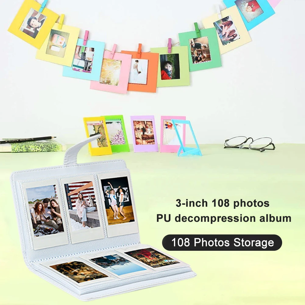 108 Sheets Photo Collection Book High Capacity Camera Photo Album Fashion Design for Fujifilm Instax Mini 12 for Collection