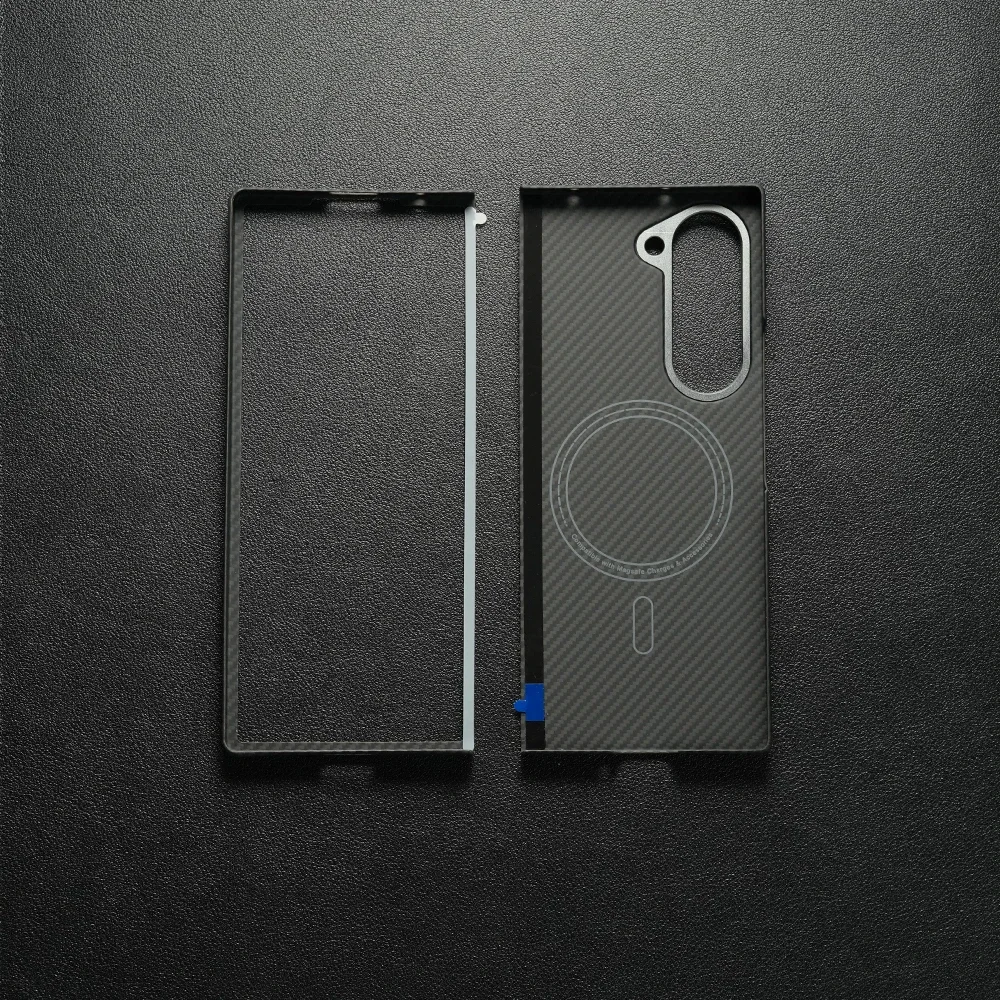 

Магнитный чехол из настоящего волокна для Samsung Galaxy Z Fold 6, арамидный чехол Magsafe из углеродного волокна для Galaxy Z Fold 6, 1500D 600D FiberCase