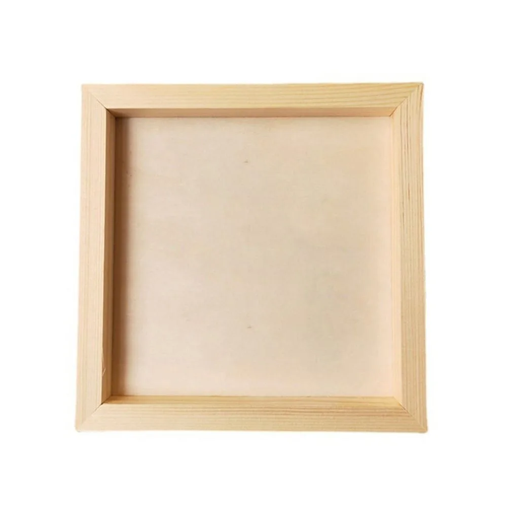 

Art Puzzle Holder DIY Blank Clay Frames Desktop Ornament Painting Drawing Wooden Photo Holders Multi Size DIY Craft