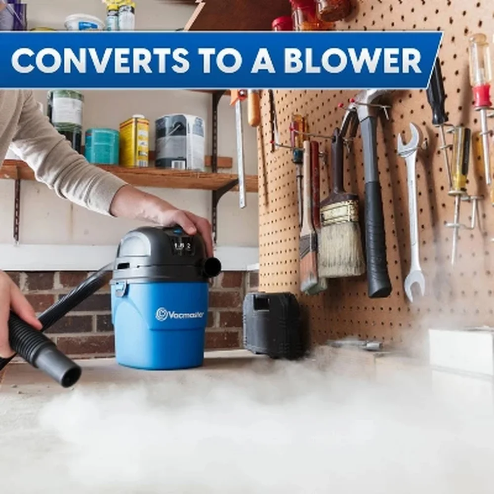 Портативный электрический пылесос для влажной и сухой уборки объемом 1,5 галлона, многоповерхностный, 600 Вт, с щелевым инструментом, тихая работа, монтируемый на стене