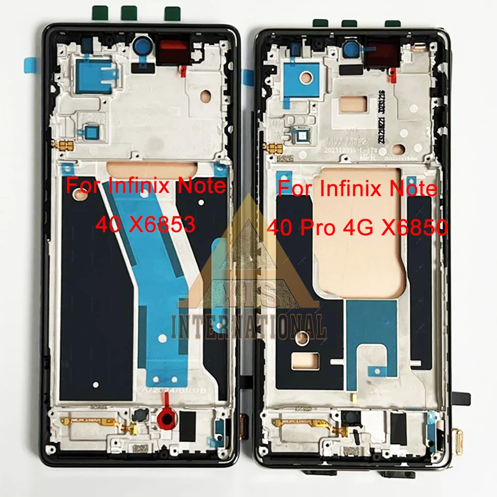 AMOLED Original For Infinix Note 40 Pro 4G X6850 5G X6851 LCD Note 40 Pro Plus X6851B Display Screen Frame For Note 40 X6853