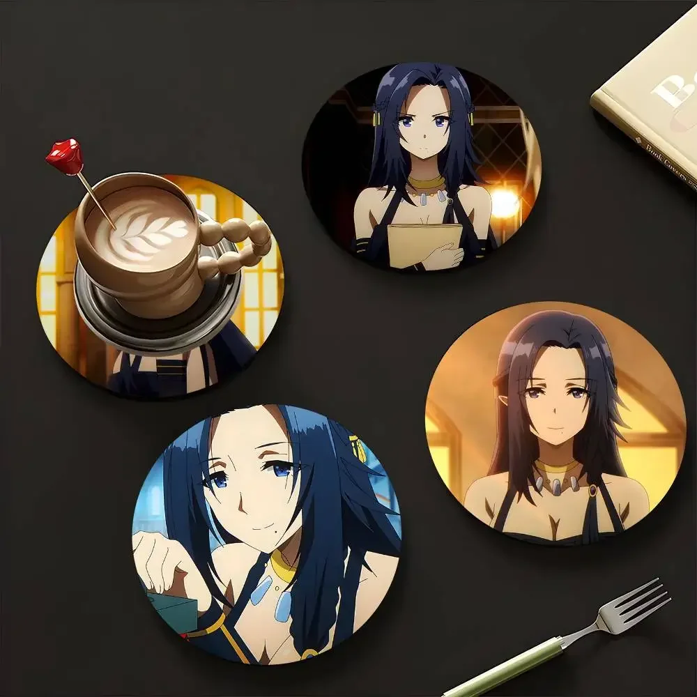 1pc Gamma The Eminence In Shadow Wooden Coaster Colour Printing Cup Mat Home Desk Decoration Gifts