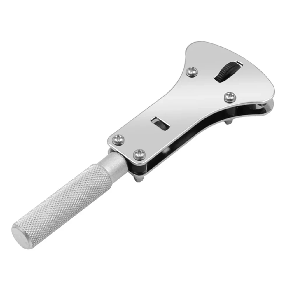 Watch Cover Opener Adjustable Screw Wrench Remover Wristwatch Case Opener Silver Three-jaw W/ 15 Spare Claws New