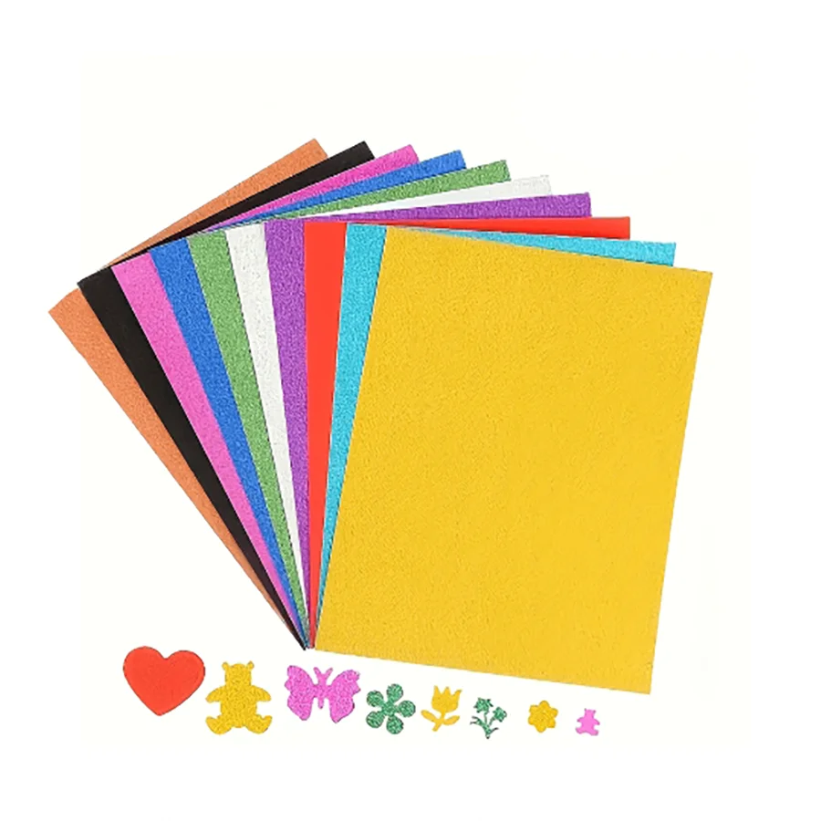 10sheets glitter cardstock, A4 premium craft cardstock, non-self-adhesive paper, art project gift wrap 10 colors 250gsm