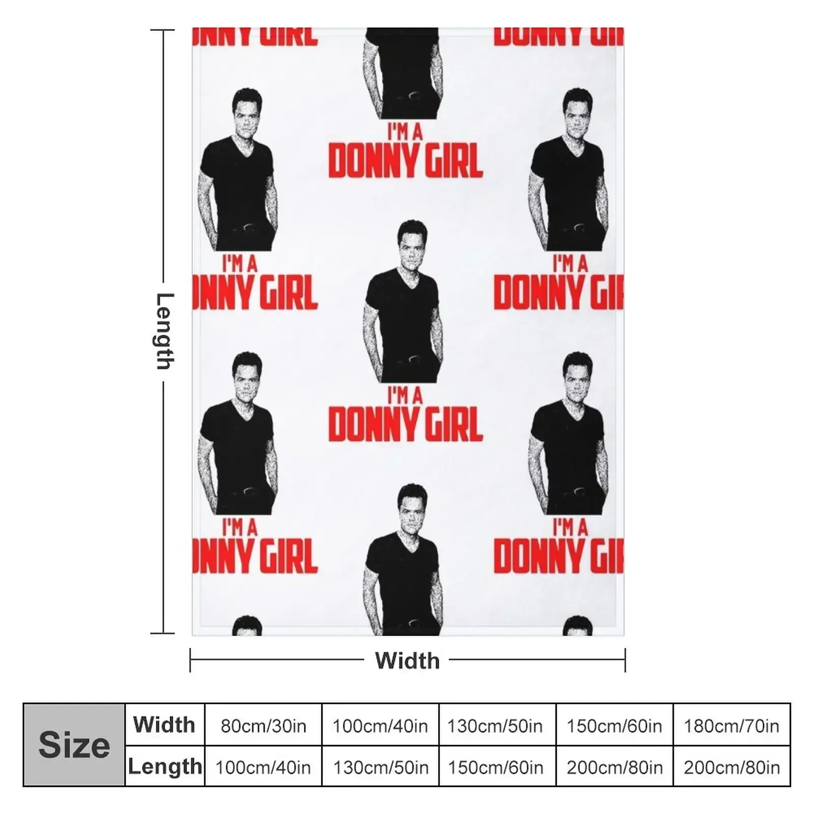 Donny Osmond I'm A Donny Girl Throw Blanket Plaid Luxury Brand Blankets