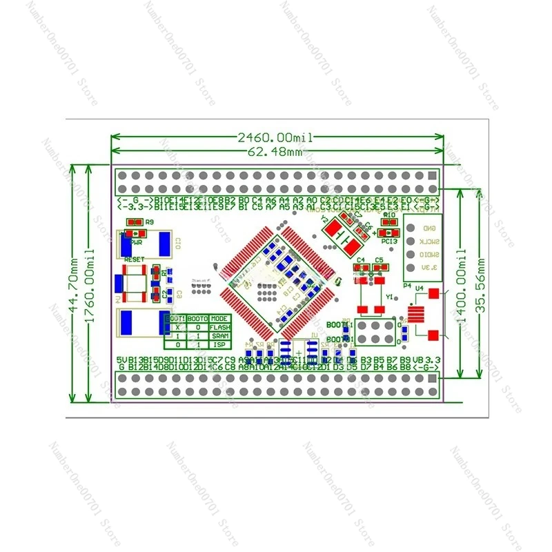 STM32F103VET6 الحد الأدنى للنظام، اللوحة الأساسية STM32 لوحة التطوير STM32F103 وحدة اللوحة الأساسية BCC