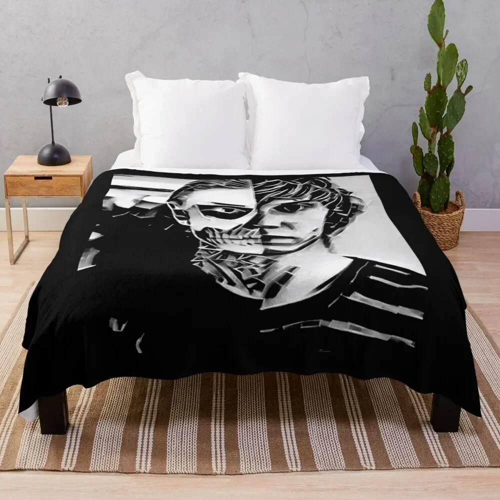 

Tate Langdon Skull Designer Throw Blanket Sofa Quilt Decorative Beds Soft Plaid Luxury Throw Blankets