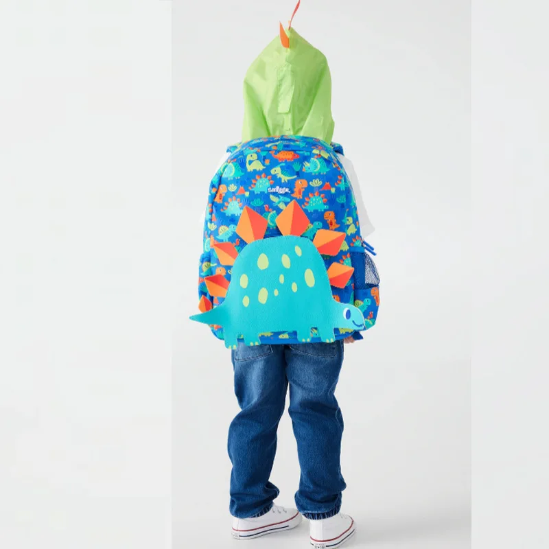 Genuine Australian Smiggle Blue Dinosaur Backpack Medium Hat Backpack Children\'S Backpack Suitcase Juice Cup Straw Cup