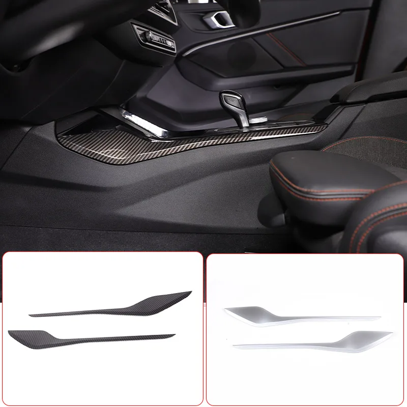 For BMW 1 Series 2 Series F40 F44 2020-2024 ABS Carbon Fiber Center Gear Shift Side Trim Decoration Sticker