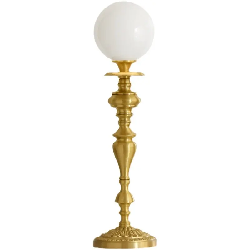 French retro brass decoration living room candlestick lamp high sense medieval vintage bedroom bedside wax table lamp