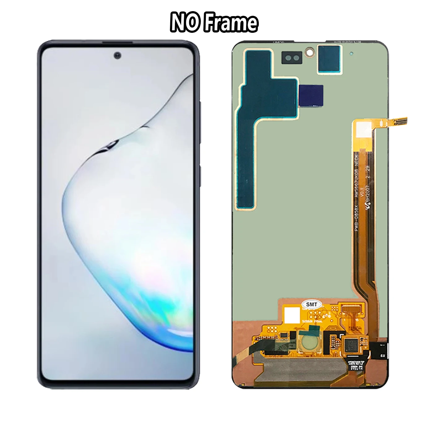 6.7\'\'  Super AMOLED LCD for Samsung Galaxy Note 10 Lite N770 N770F Lcd Display With Frame Touch Screen Digitizer Assembly