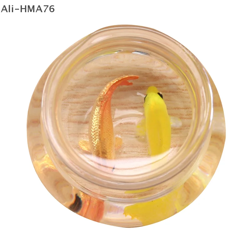 

1Pc 1:12 Dollhouse Miniatures Accessories Resin fish Tank Aquarium Model Toy for Children Doll House Home Decoration Toy