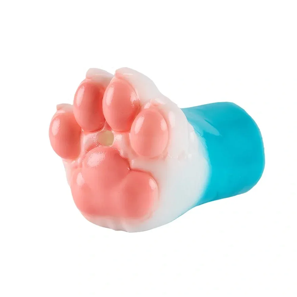 3D Beast  Blue Furry Paw Anime Onahole Hentai Masturbation Stress Relief Toy Cup Unique