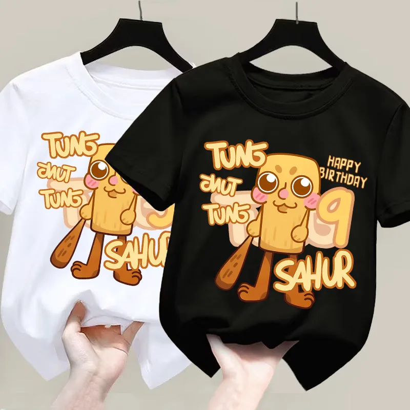 

Italian Brainrot Children Clothing T-shirt Tung Tung Tung Sahur Kawaii Short Sleeve Cartoon Anime Tee Kid Household Clothes Top