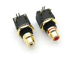 2PCS brass RCA female Socket PCB PANEL MOUNT Soldering Iron adapter