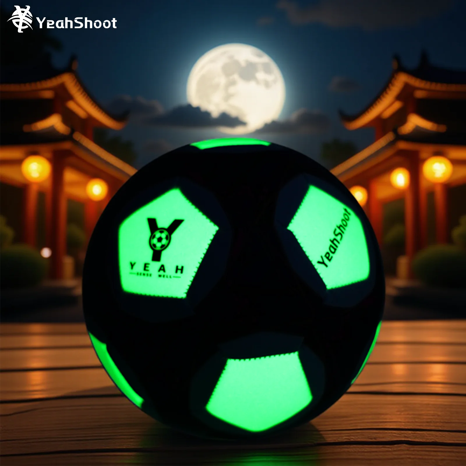 

Glow-in-the-Dark Soccer Ball Size 5 - Holographic Reflective Football, Stunning Luminous Effect, Durable Composite Leather