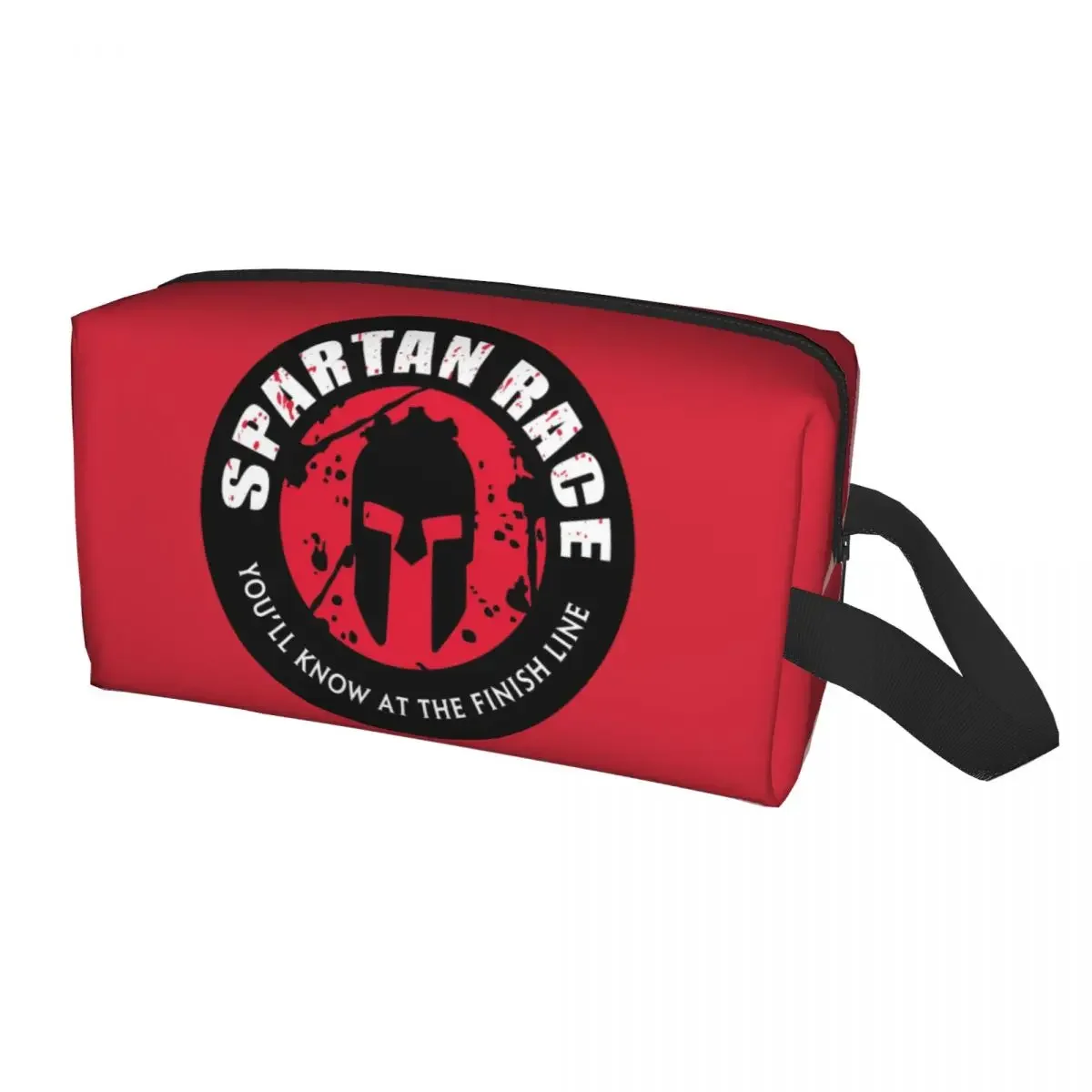 Custom Kawaii Spartan Race Sparta Spirit Travel Toiletry Bag Women Makeup Cosmetic Organizer Beauty Storage Dopp Kit