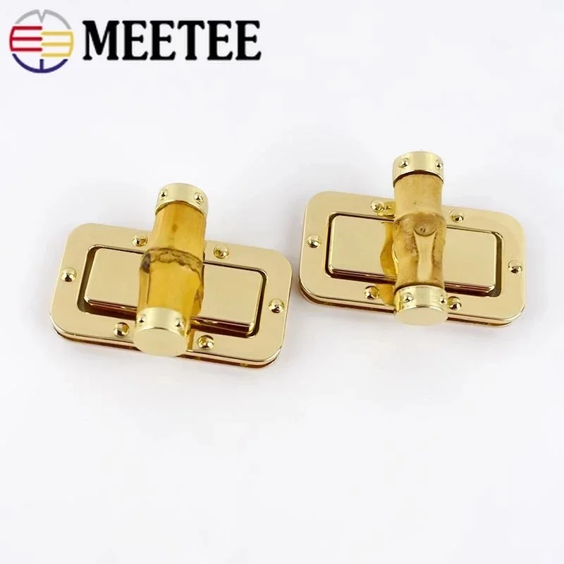 2Pcs Gold Metal Lock Clasp Turn Twist Locks for Wallet Handbag Closure Snap Clip Buckle DIY Garment Hardware Repair Accessories