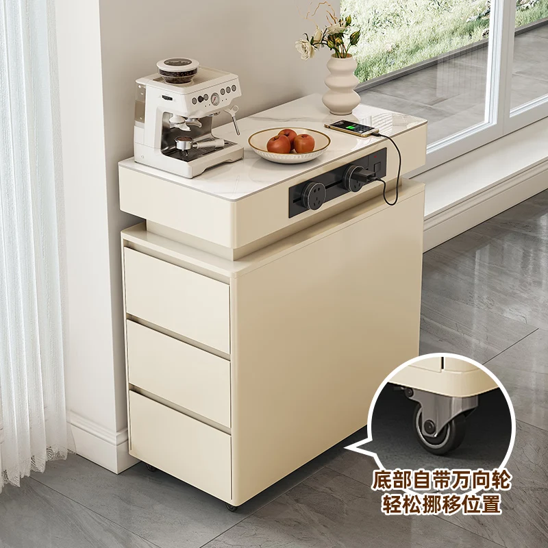 

Island cabinet single cabinet household movable independent modern simple small apartment rock slab dining table storage