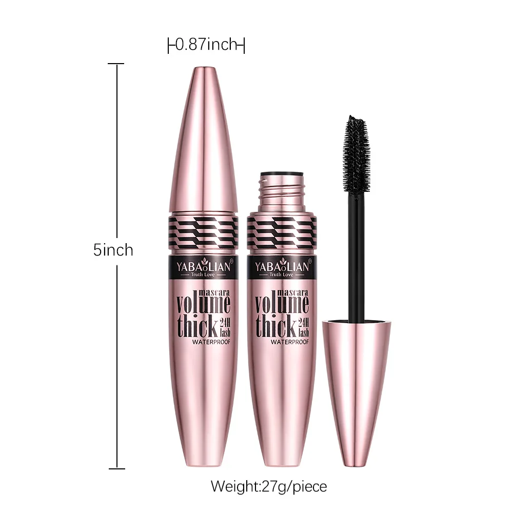 มาสคาร่าเพิ่มความหนา 3 มิติ สีดำ ให้ขนตาดูยาวขึ้น กันน้ำ บรรจุภัณฑ์สีทอง ติดทนนาน ไม่เลอะ แต่งหน้าง่าย