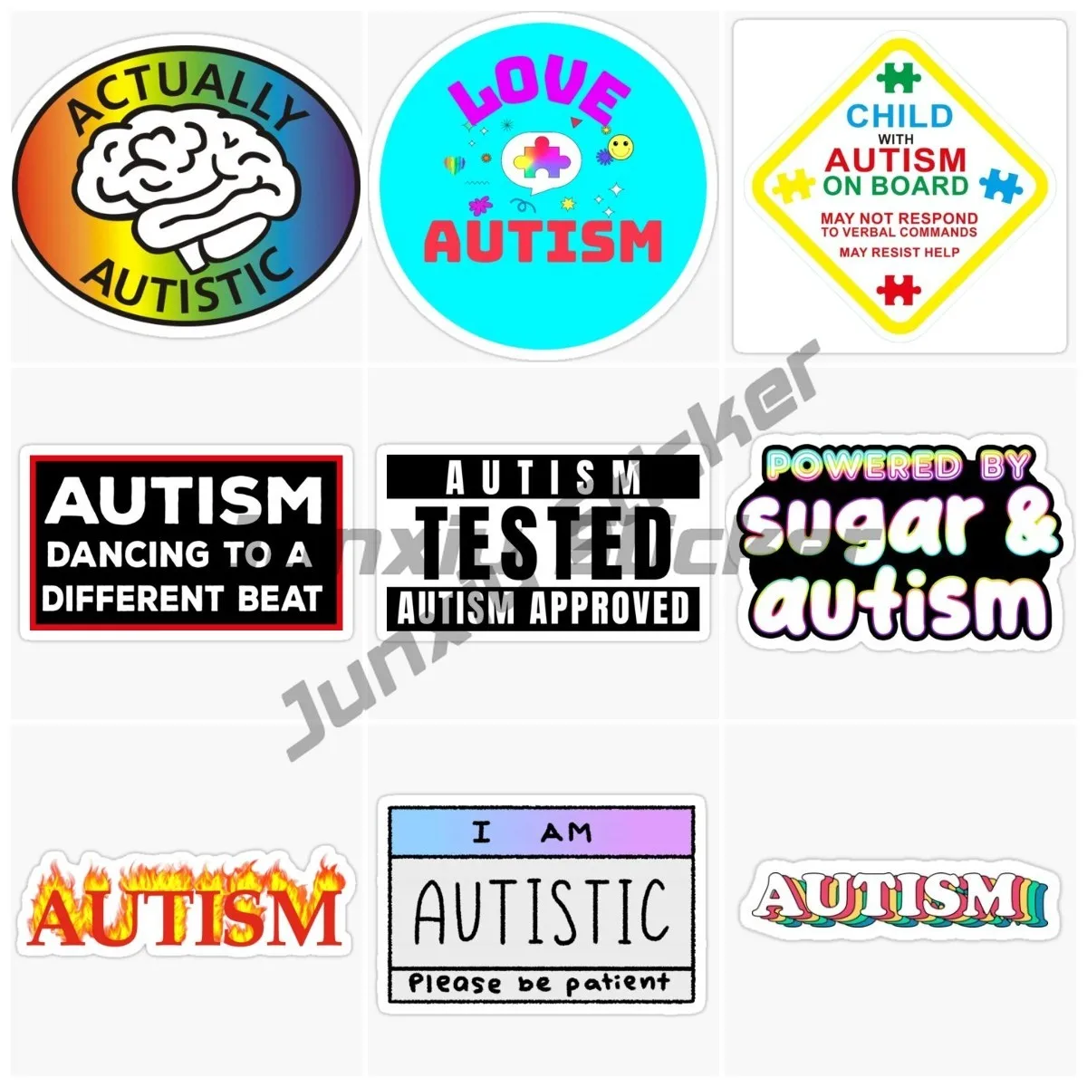 Autism Autistic Decals for Waterproof Decal Laptop Motorcycle Luggage Snowboard Fridge Phone Car Sticker