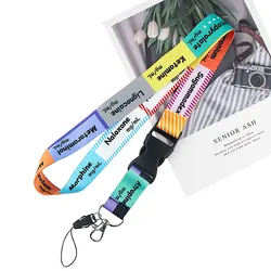 Phone Lanyard Adjustable Outdoor Universal Card Neck Cord Clip Hang Anti-lost Thick String Wrist Strap Key Chain Lanyard