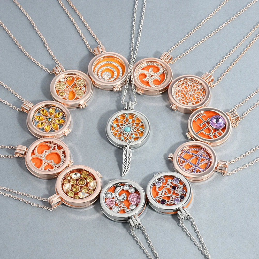 

Aromatherapy Necklace Essential Aromatherapy Pendant Oil Pendant Durable Locket Style Personal Care Accessory Gifts