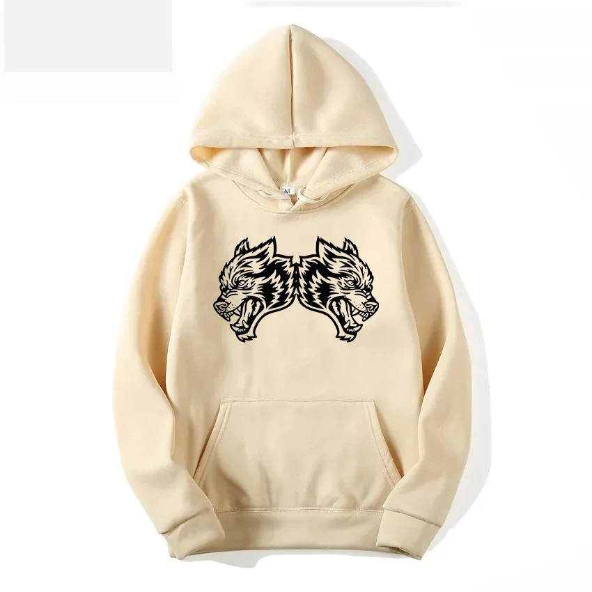 2024 Latest Fashion hoodie Fashion hoodie Retro street style hoodie Rap hoodie, 2024 latest two tiger print double tiger head