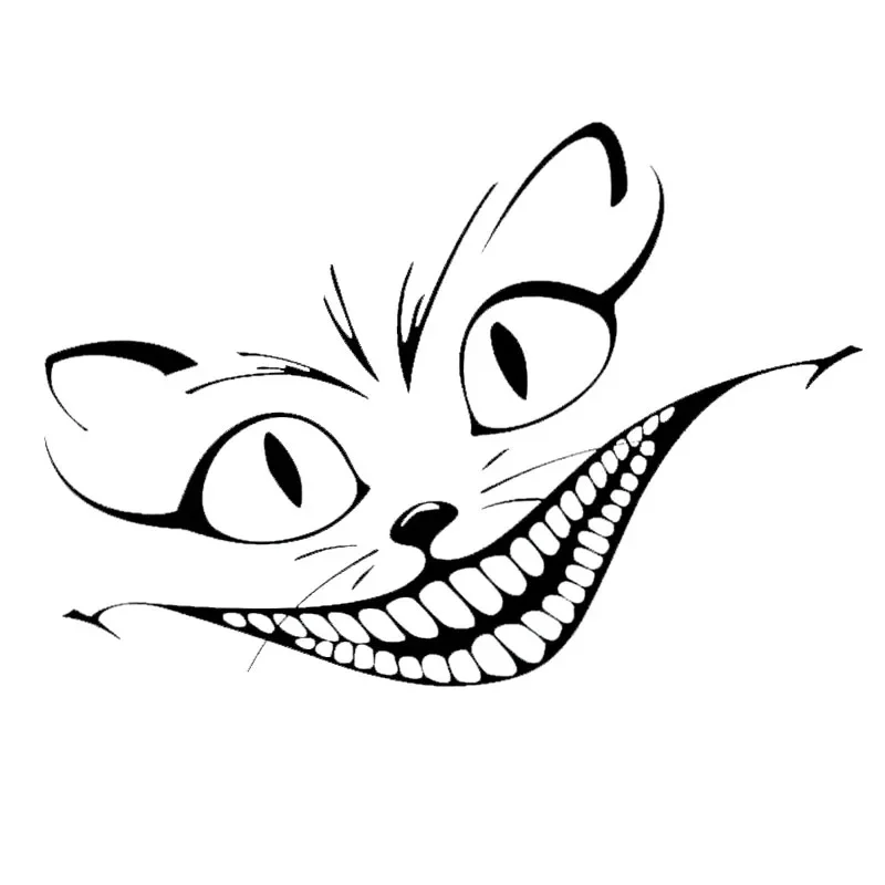 

Alice In Wonderland Smile Cheshire Cat Vinyl Stickers Funny Animal Car Sticker Covering Scratches Covering Scratches 15x10.4CM