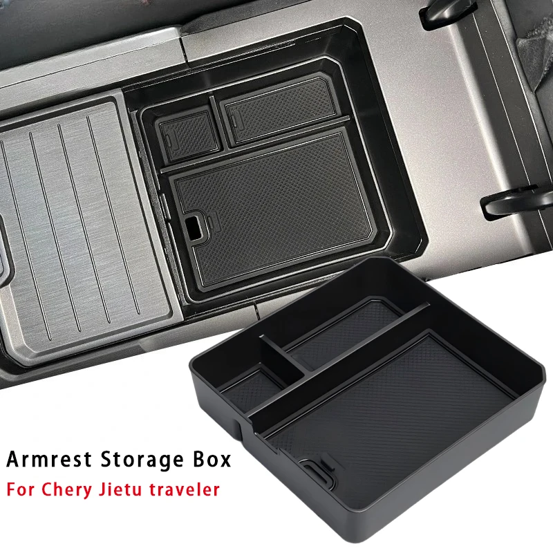 

For Chery Jietu traveler 2023-2025 Armrest Storage Box Car Central Control Console Sundries Storage Box Car Interior Accessories