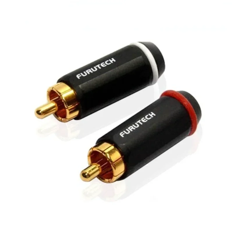 4 Stücke 24 Karat vergoldet Furutech RCA Stecker Einzelkristall Kupfer Löten HiFi Audio Adapter Stecker