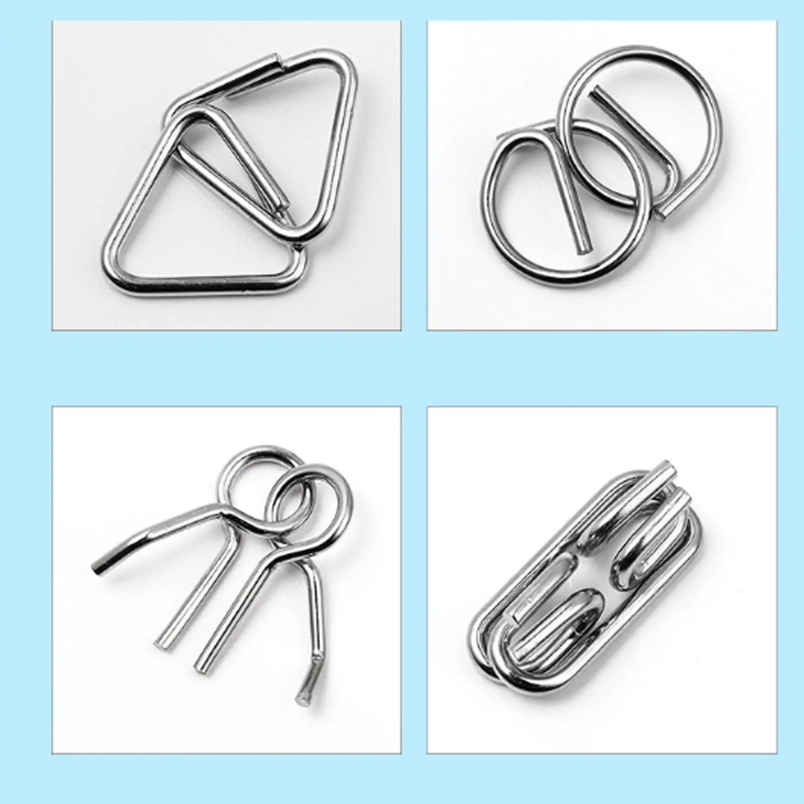 Metall Chinesischen Ring Puzzle Gehirn Teaser Logik Spiel Für Erwachsene Kinder Anspruchsvolle Geist Training Tragbare Reise Spielzeug