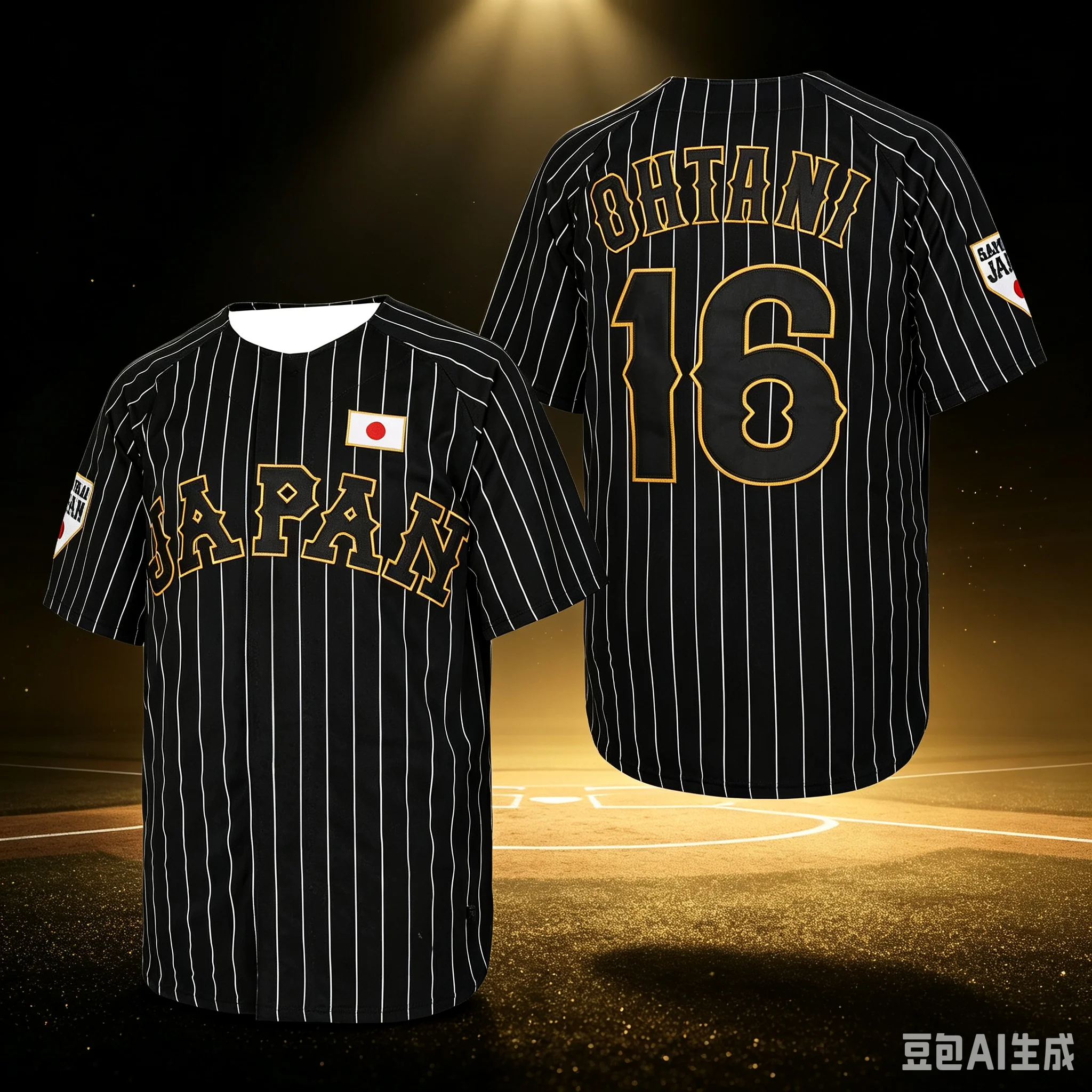 Summer New Baseball Jersey Japan OHTANI 3D Print T-shirt Causal Outdoor Sportswear WHITE Black Stripe SAMURAI Family Kids Tees