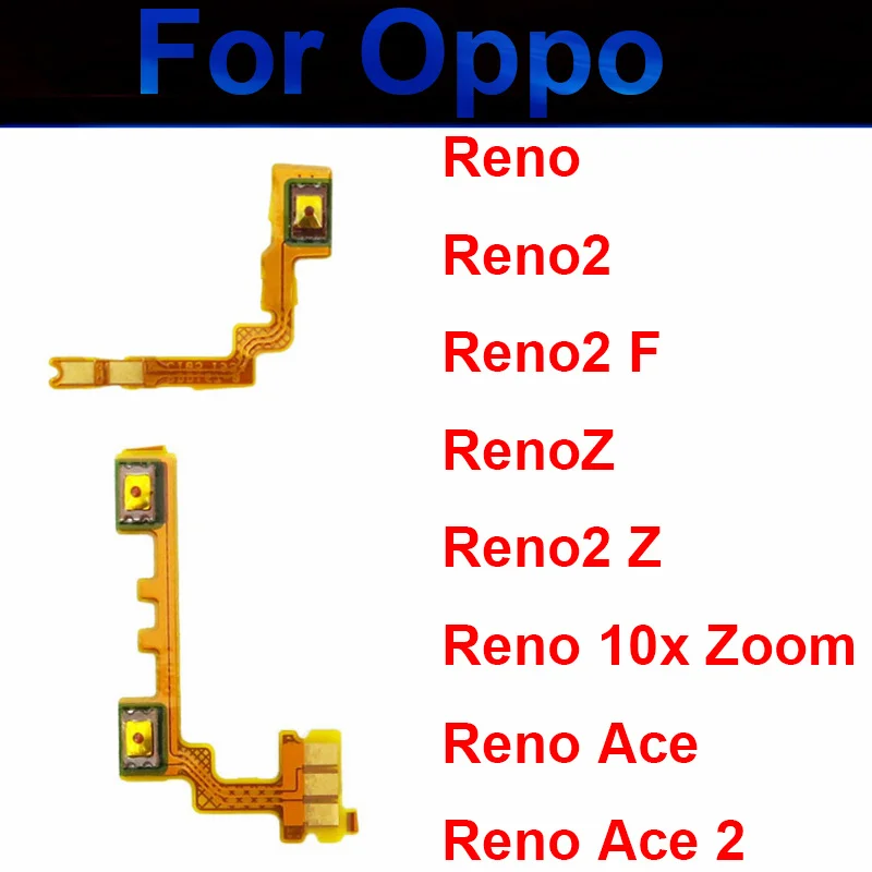 Power Volume Flex Cable For OPPO Reno 2 2F Z 2Z ACE Ace2 10X Zoom Power Volume Side Buttons Keys Flex Ribbon Replacement Parts