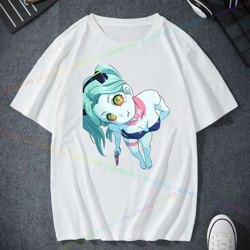 تي شيرت Lucy Cyber Edgerunners - تي شيرت برسومات Anime Edge Runner Manga Gift - قميص مطبوع مثير للاهتمام، ملابس شارع عصرية