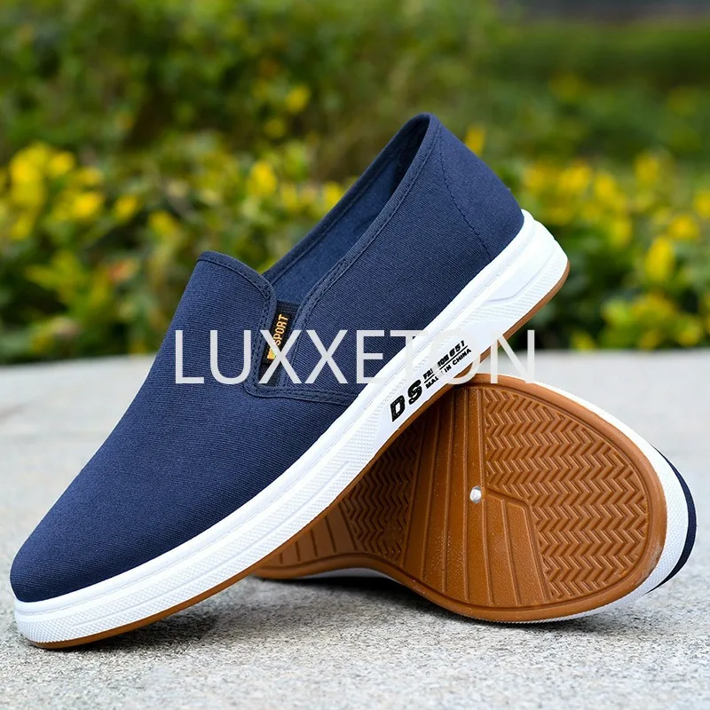 Men Canvas Shoes 2024 New Fashion Soft Sole Comfortable and Durable Casual Sports Shoes Spring and Autumn Round Head Walking ﻿