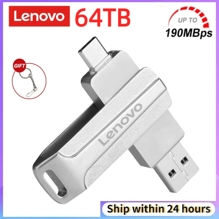 Lenovo 4TB Metal Pendrive USB 3.0 Memoria USB Pen Drive 16TB USB Flash Drive 64TB High Speed Cle USB Flash Memory Key USB Drive