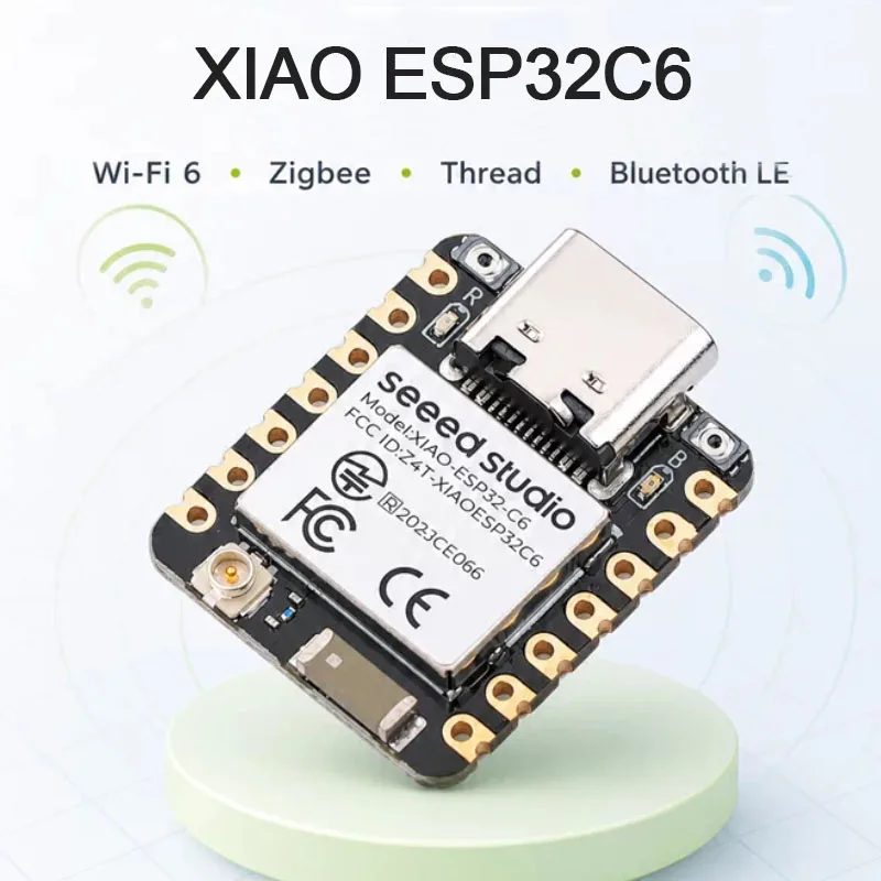 1/5pcs XIAO ESP32-C6 Seeed Studio XIAO ESP32C6 2.4 GHz WiFi-6 BLE5 MINI Module Support Zigbee Matter Board Wi-Fi Wireless Module