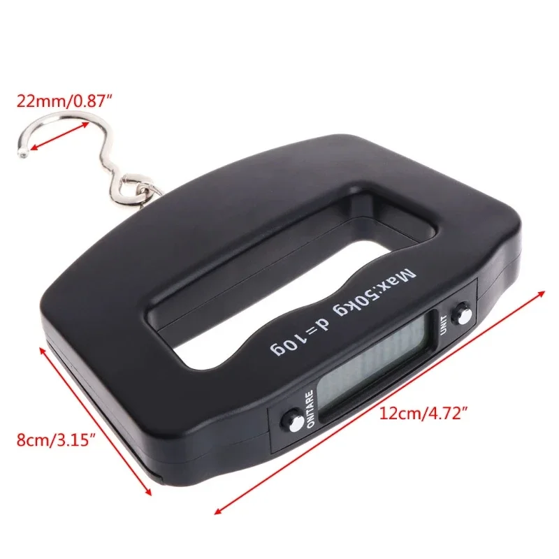 50kg/10g Travel Luggage Scale Portable Handheld Electronic Scale with Hook Gram Scale Express Delivery Fishing Handheld Scale