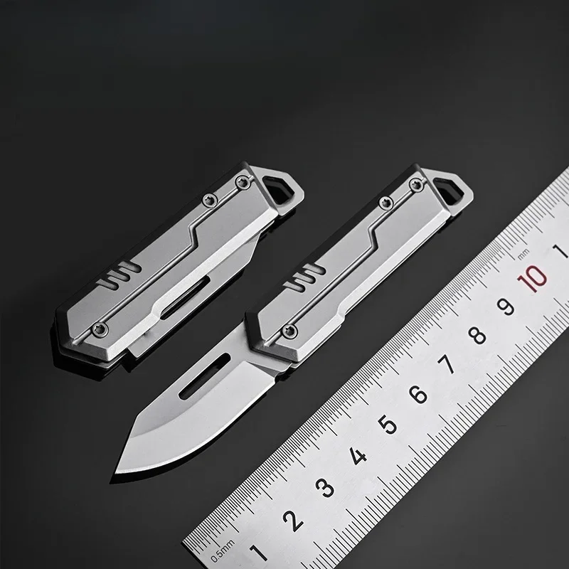 Multifunctional sharp household fruit knife portable self-defense outdoor knife mini unpacking high hardness folding knife