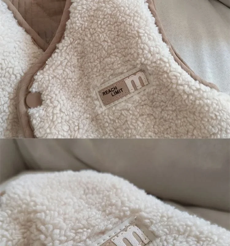 Neue Kinder-Herbst-Winter-Fleece-Weste, Wendeweste für Mädchen und Jungen, Leichte Ärmellose Kinderweste zum Schichten, Trendige Schul- und Freizeitweste – Detail 29