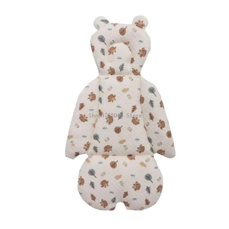 

Baby Strollers Liner Insert with Cartoon Pattern Pram Cushion Shoulder Strap Handrail Protector Pad Armrest Pad