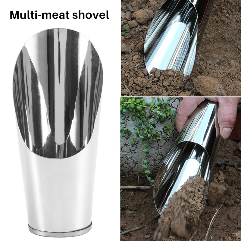 Bonsai Soil Scoop Metal 3 Pcs Set ,Stainless Steel Garden Hand Soil Scooper, Professional Bonsai Tool Kit