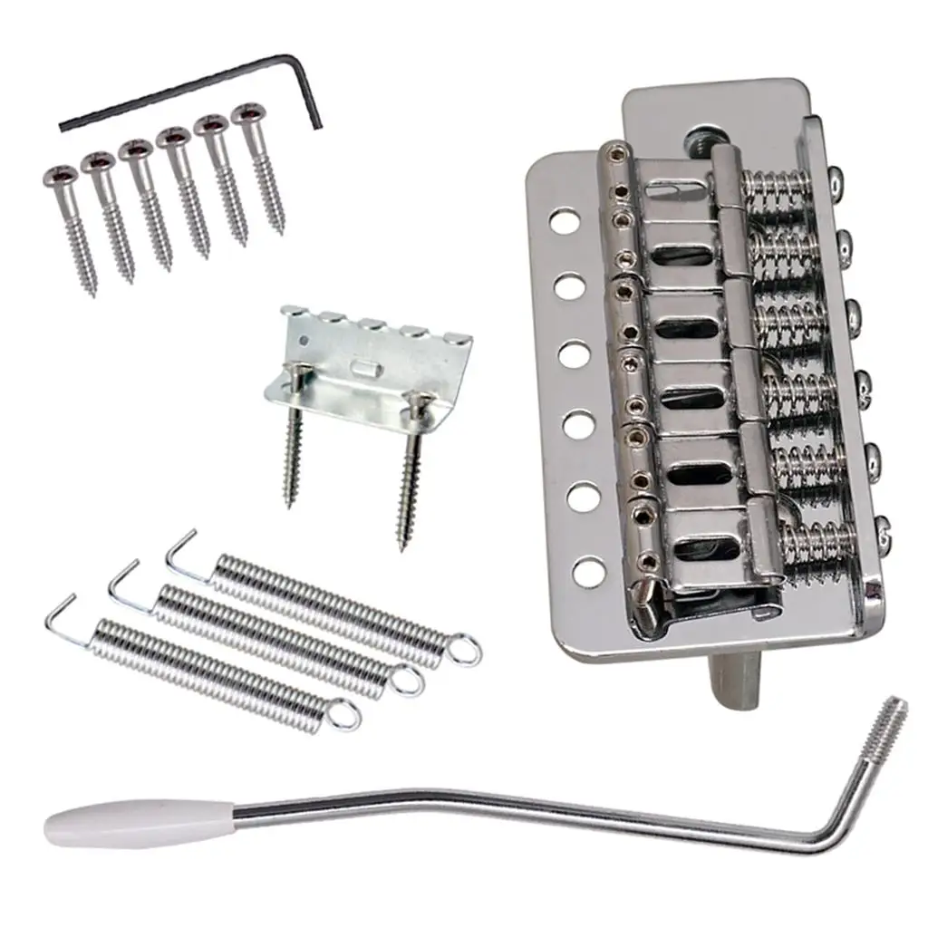 Tremolo Bridge +Hook Screws +Mount Claw+Tremolo Bar+Claw Mount Screws + Wrench Tremolo Bar Springs for Electric Guitar