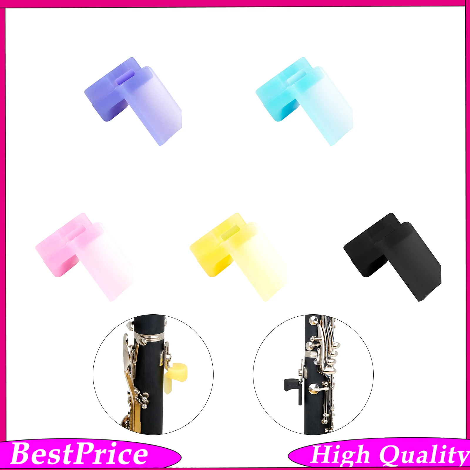 Colorful Thumb Rest Pads Clarinet Thumb Cushions Silicone Thumb Rest Protector for Woodwind Musical Instrument Replacement Parts